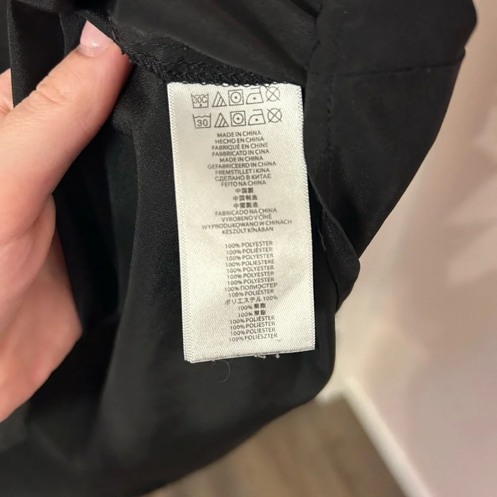 Michael Kors Black Blouse with Zipper Accents Size 8